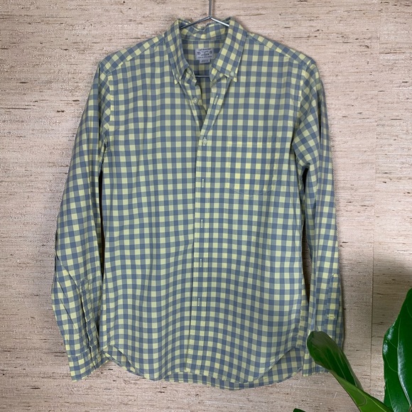 J.Crew Light Weight Tailored Check Button Down - Picture 1 of 8